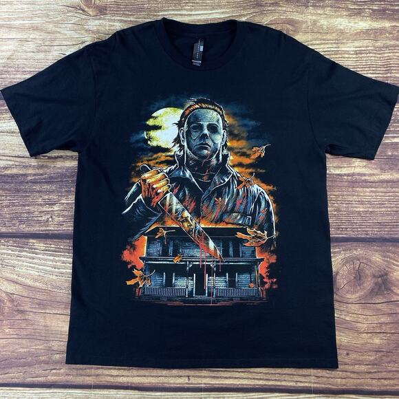 Michael Myers Horror Halloween Movie Creepy Scary Shirt Size Large - Picture 1 of 6
